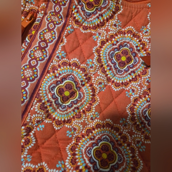 Vera Bradley Shoulder Tote Bag Purse Authentic Paprika Quilted Zip Handbag - Picture 4 of 6